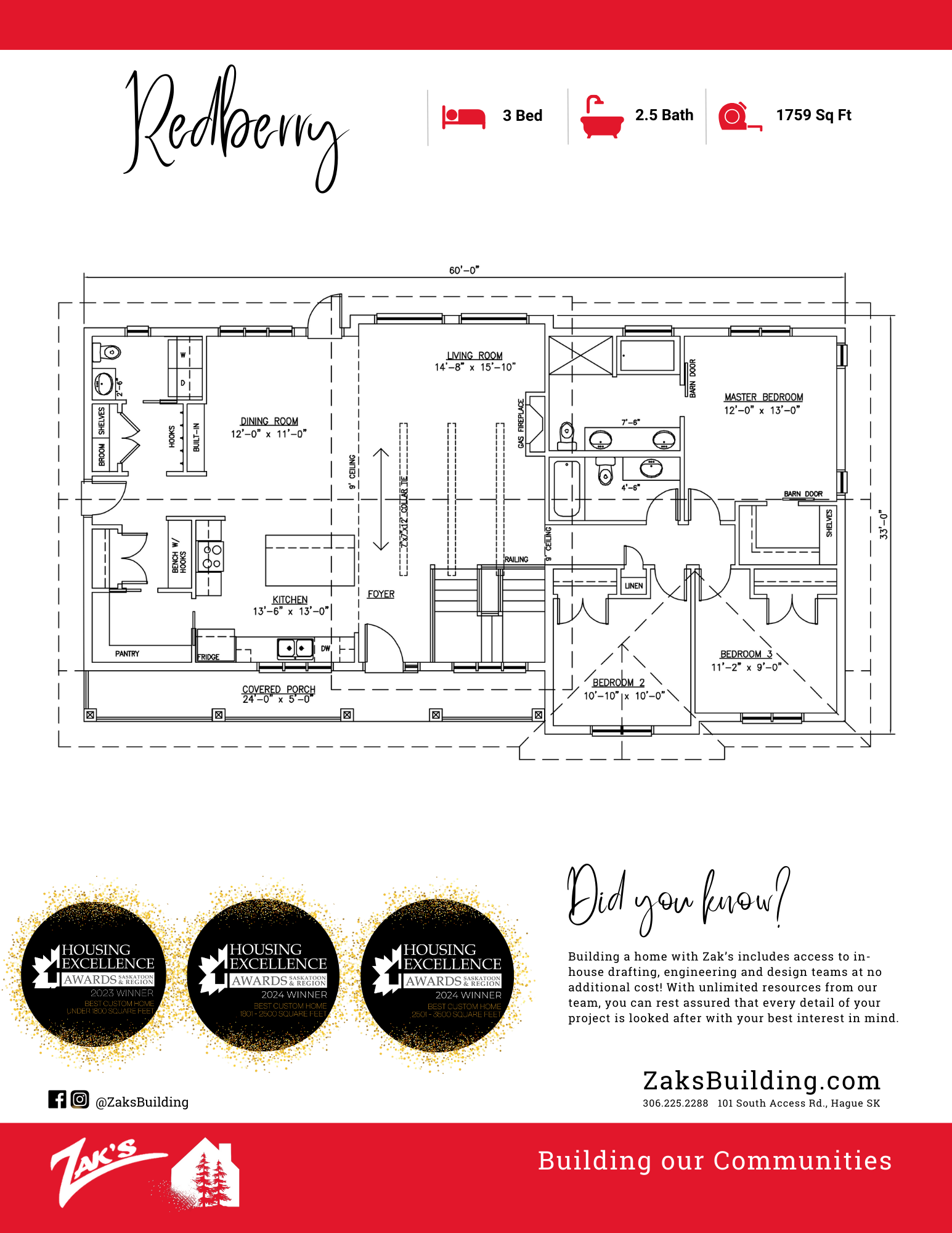 REDBERRY PRE-DESIGN 2023 Floor Plan